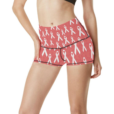 Autism Awareness Ribbon Design Print High Waisted Spandex Shorts-JTAMIGO.COM