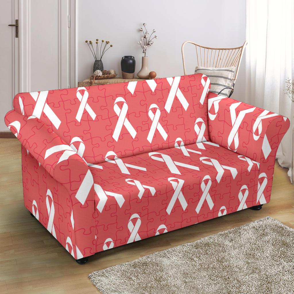 Autism Awareness Ribbon Design Print Loveseat Slipcover-JTAMIGO.COM
