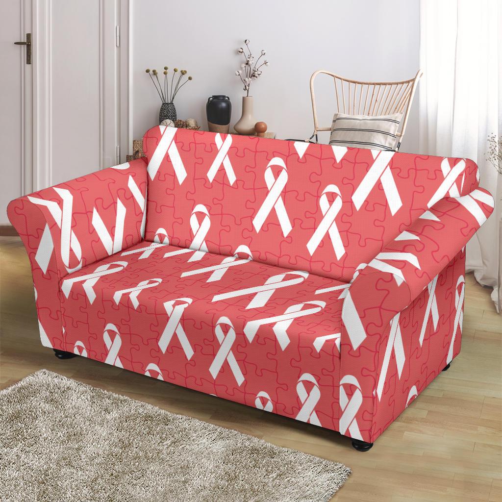 Autism Awareness Ribbon Design Print Loveseat Slipcover-JTAMIGO.COM