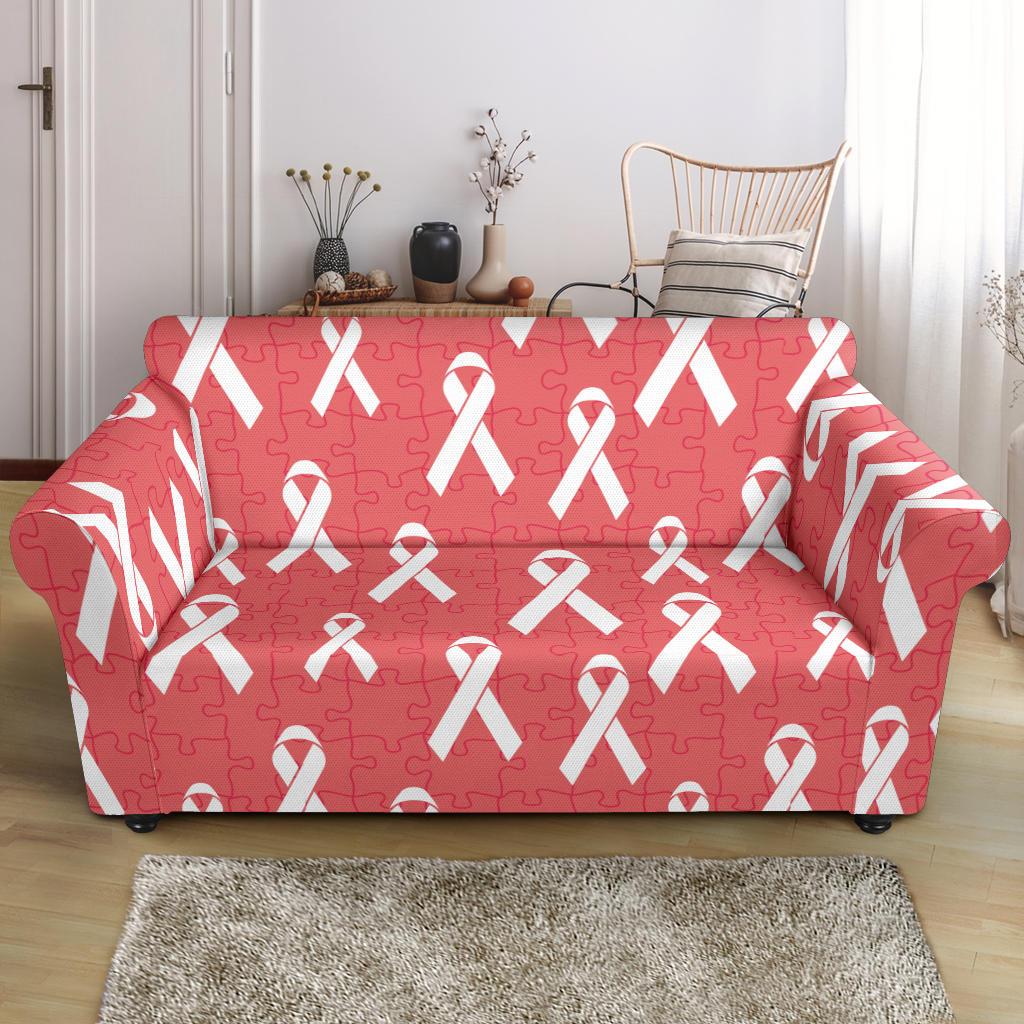 Autism Awareness Ribbon Design Print Loveseat Slipcover-JTAMIGO.COM