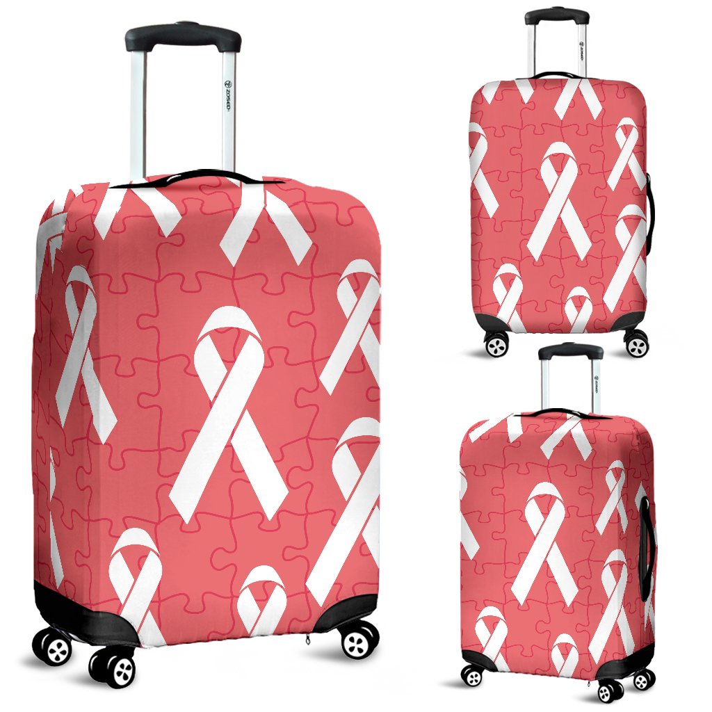 Autism Awareness Ribbon Design Print Luggage Cover Protector