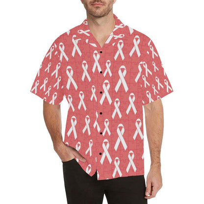 Autism Awareness Ribbon Design Print Men Aloha Hawaiian Shirt