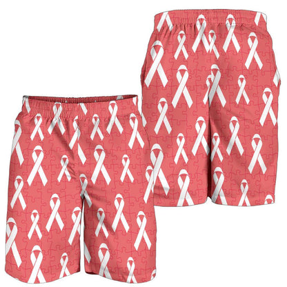 Autism Awareness Ribbon Design Print Mens Shorts-JTAMIGO.COM