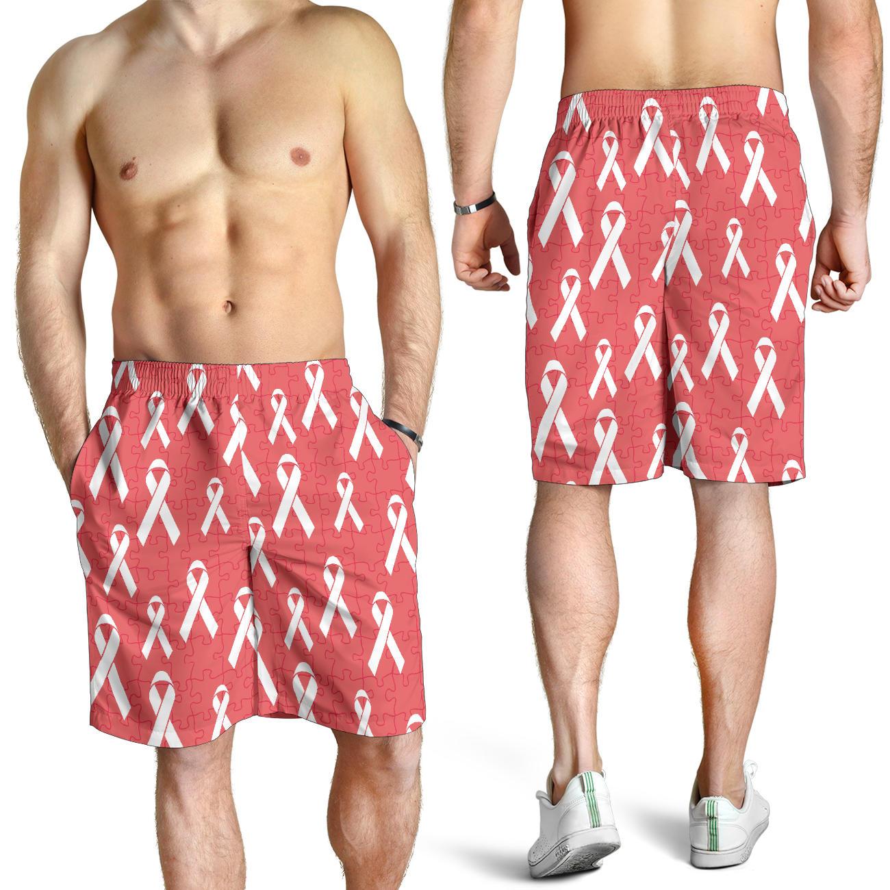 Autism Awareness Ribbon Design Print Mens Shorts-JTAMIGO.COM