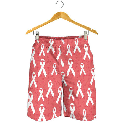 Autism Awareness Ribbon Design Print Mens Shorts-JTAMIGO.COM