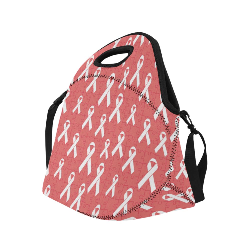 Autism Awareness Ribbon Design Print Neoprene Lunch Bag (Model 1669)(Large)-JTAMIGO.COM