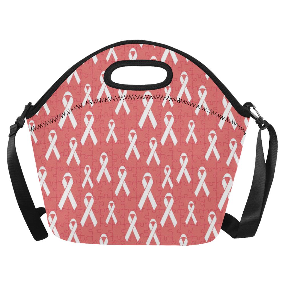 Autism Awareness Ribbon Design Print Neoprene Lunch Bag (Model 1669)(Large)-JTAMIGO.COM
