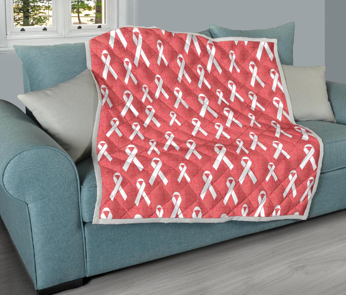 Autism Awareness Ribbon Design Print Premium Quilt-JTAMIGO.COM