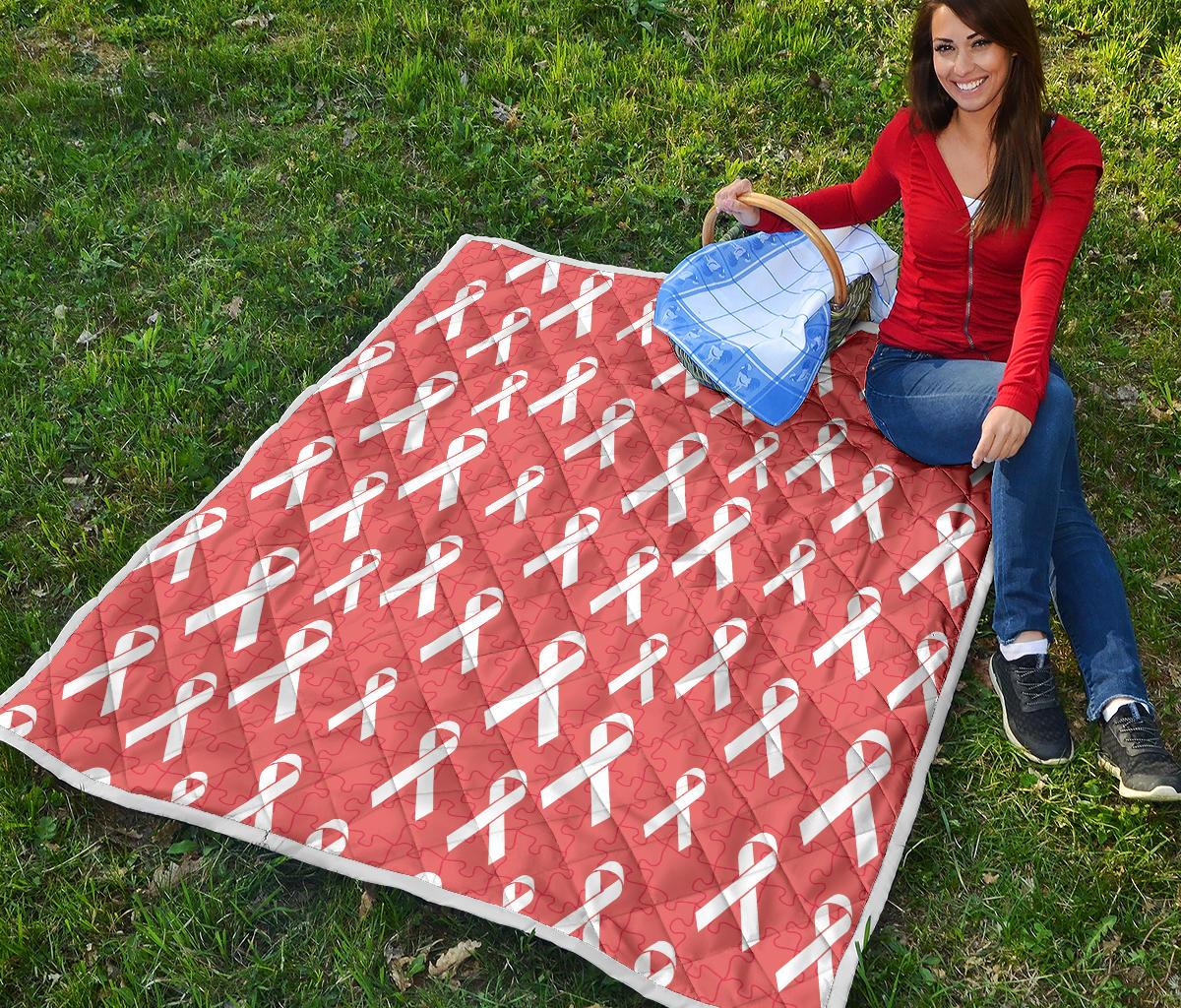 Autism Awareness Ribbon Design Print Premium Quilt-JTAMIGO.COM