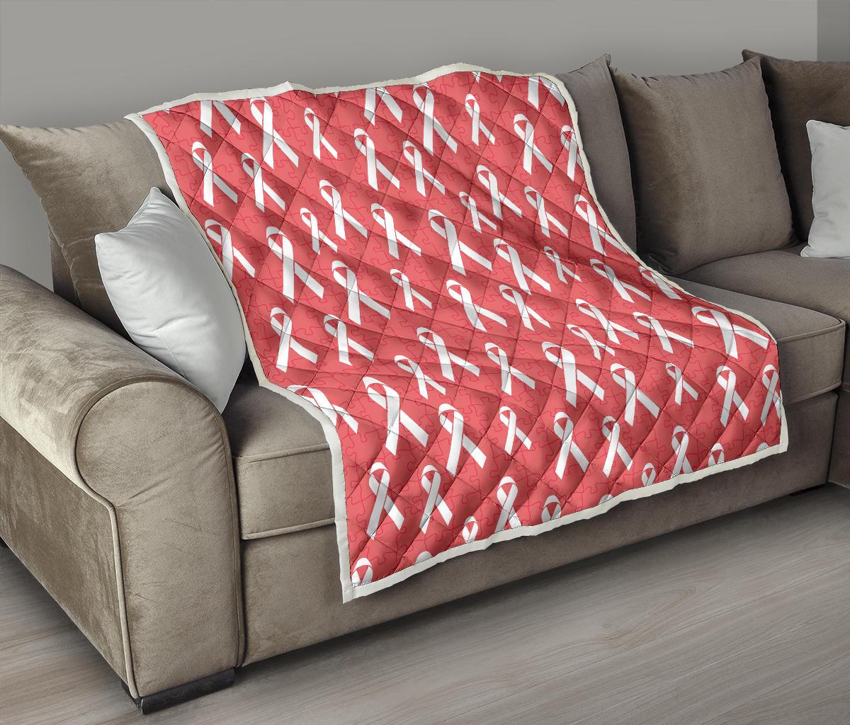 Autism Awareness Ribbon Design Print Premium Quilt-JTAMIGO.COM