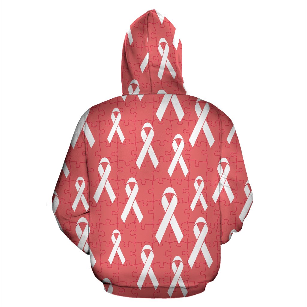 Autism Awareness Ribbon Design Print Pullover Hoodie