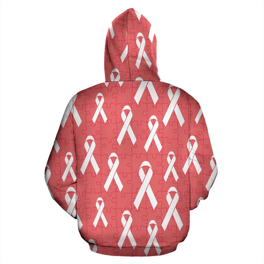 Autism Awareness Ribbon Design Print Pullover Hoodie