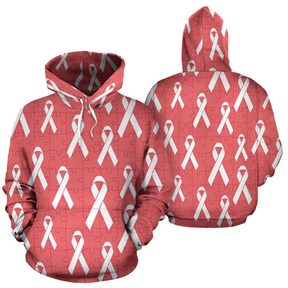 Autism Awareness Ribbon Design Print Pullover Hoodie