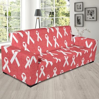 Autism Awareness Ribbon Design Print Sofa Slipcover-JTAMIGO.COM