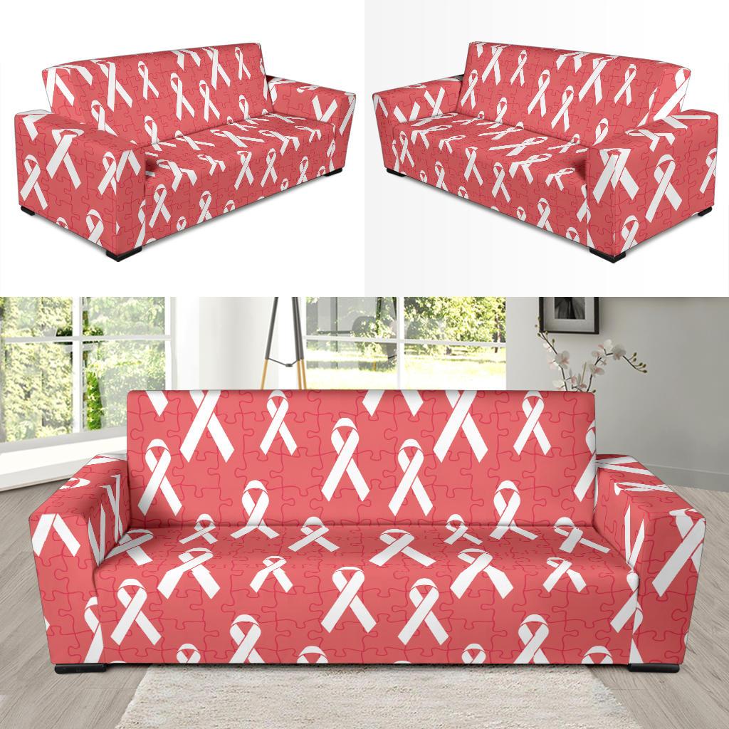 Autism Awareness Ribbon Design Print Sofa Slipcover-JTAMIGO.COM