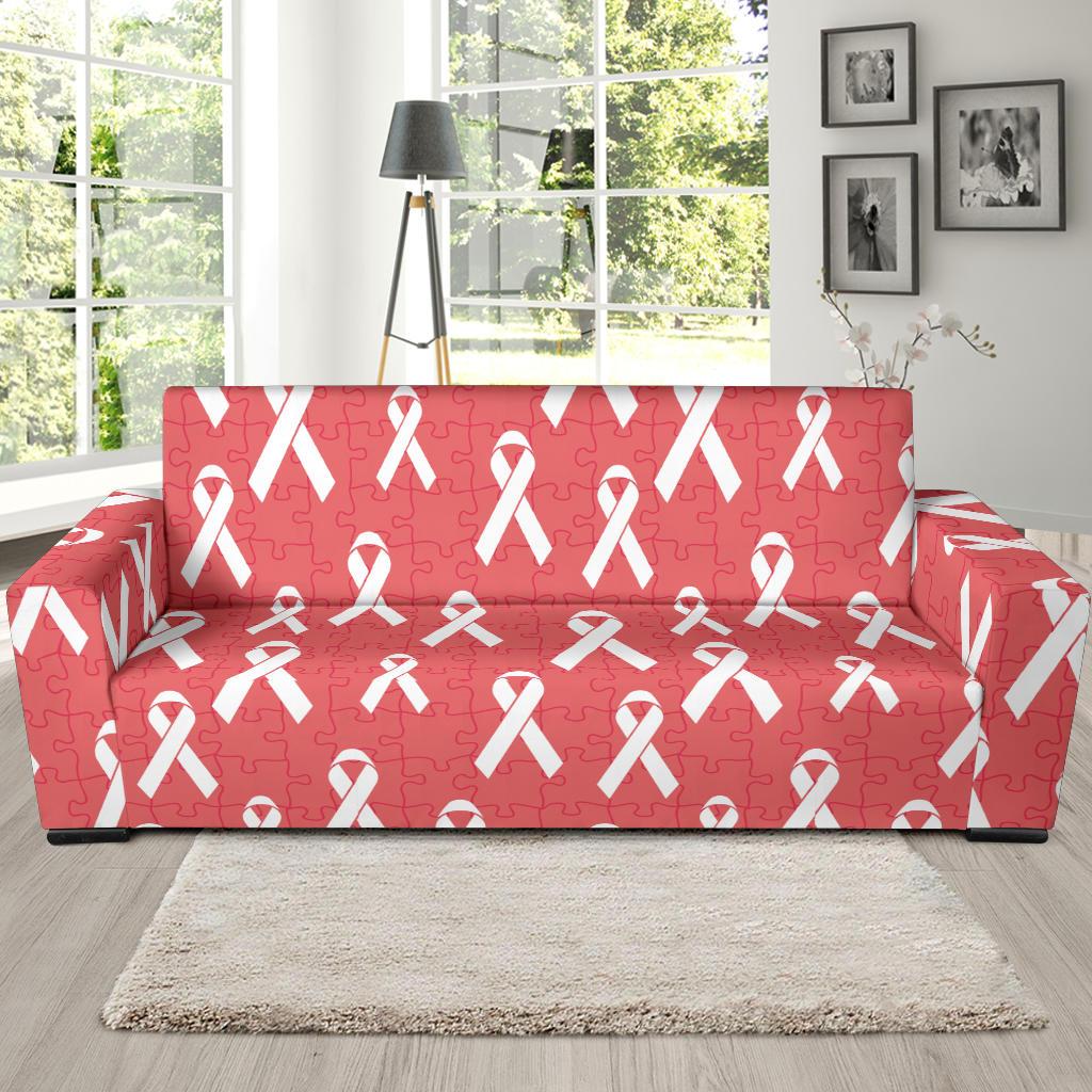 Autism Awareness Ribbon Design Print Sofa Slipcover-JTAMIGO.COM