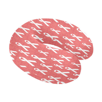 Autism Awareness Ribbon Design Print U-Shaped Travel Neck Pillow-JTAMIGO.COM