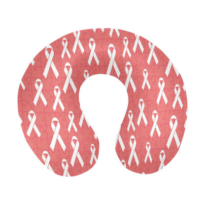 Autism Awareness Ribbon Design Print U-Shaped Travel Neck Pillow-JTAMIGO.COM
