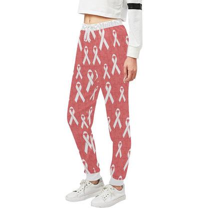 Autism Awareness Ribbon Design Print Unisex Casual Sweatpants (Model L11)-JTAMIGO.COM