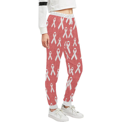 Autism Awareness Ribbon Design Print Unisex Casual Sweatpants (Model L11)-JTAMIGO.COM