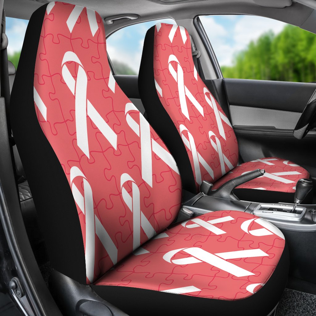 Autism Awareness Ribbon Design Print Universal Fit Car Seat Covers