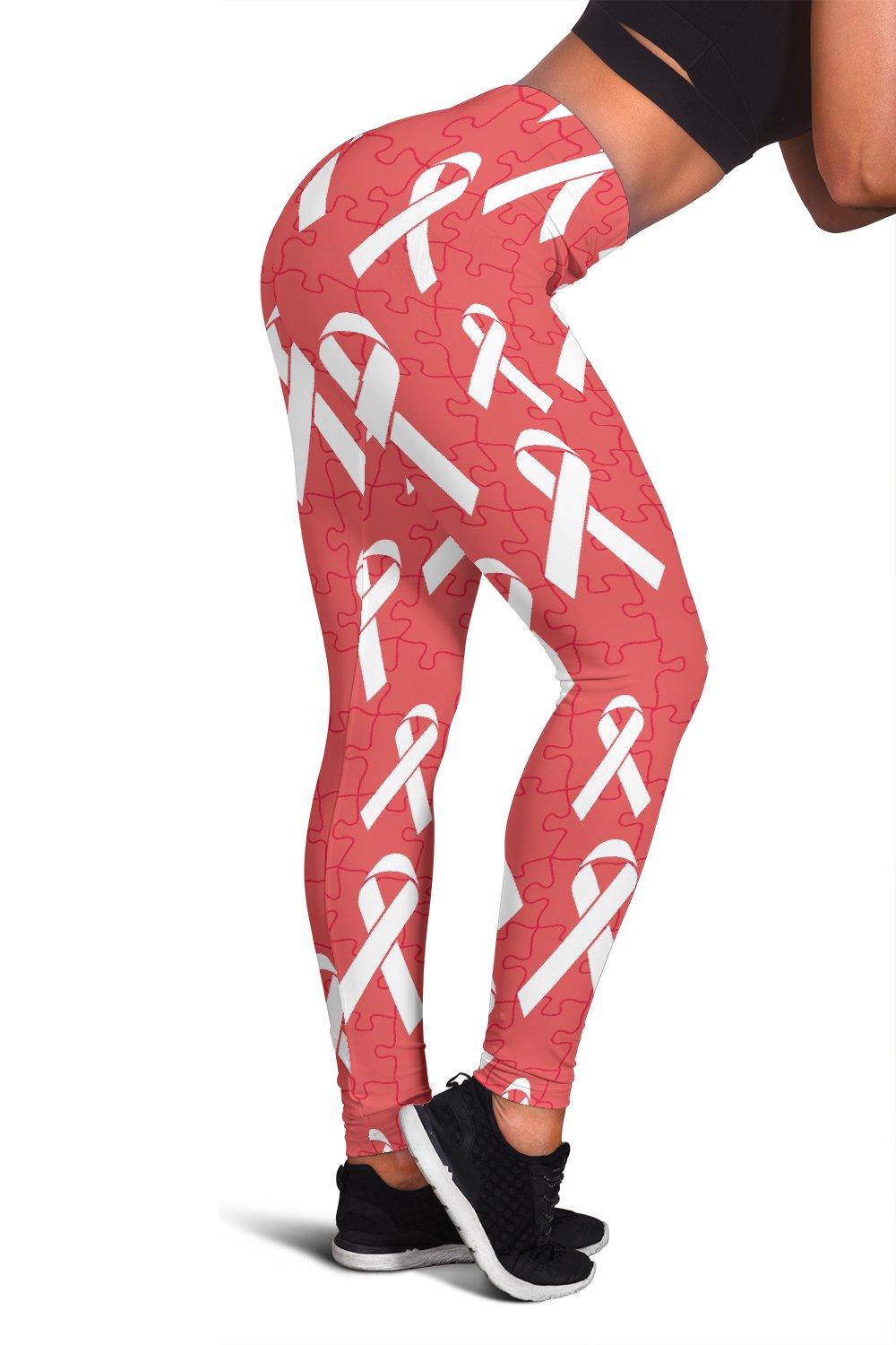 Autism Awareness Ribbon Design Print Women Leggings