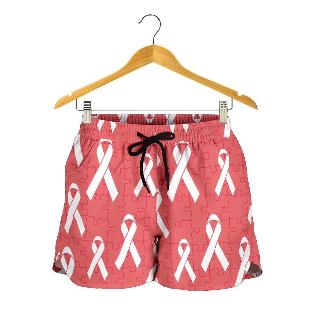 Autism Awareness Ribbon Design Print Women Shorts-JTAMIGO.COM