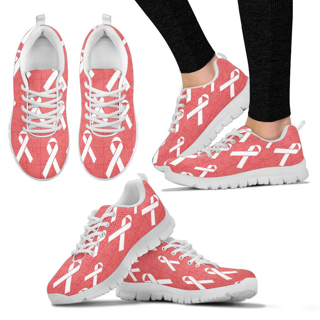 Autism Awareness Ribbon Design Print Women Sneakers Shoes