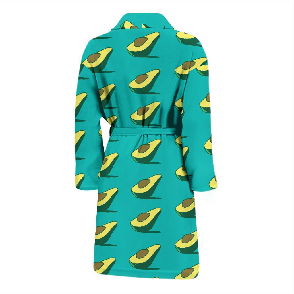 Avocado Pattern Print Design 03 Men Bathrobe-JORJUNE.COM