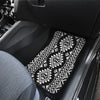 Aztec Black White Print Pattern Car Floor Mats