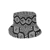 Aztec Black White Print Pattern Unisex Bucket Hat