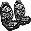 Aztec Black White Print Pattern Universal Fit Car Seat Covers