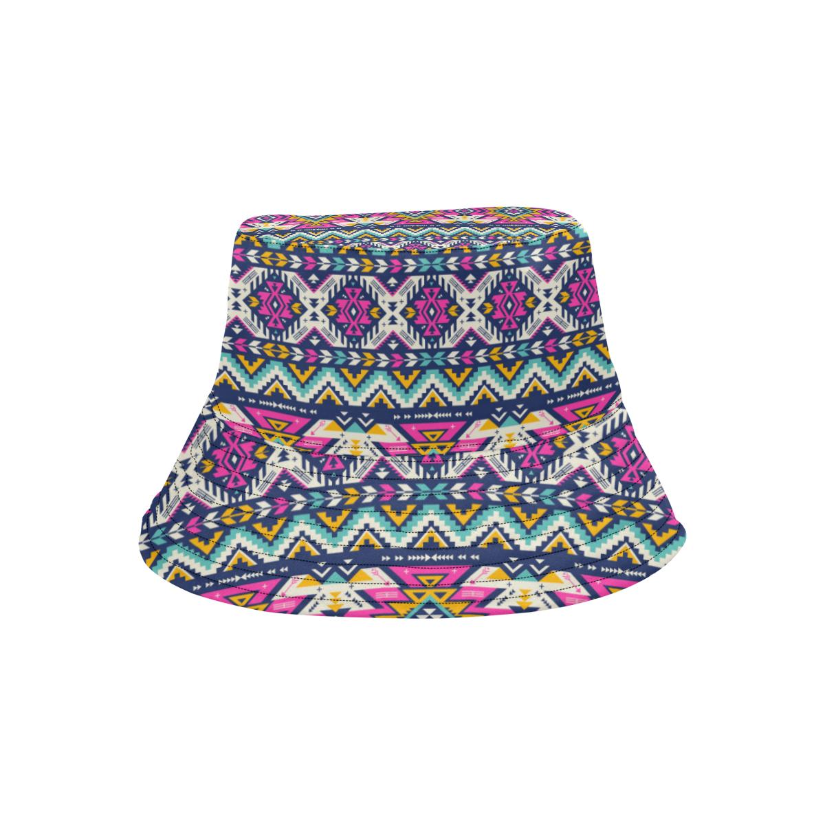 Aztec Pink Geometric Print Pattern Unisex Bucket Hat