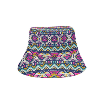 Aztec Pink Geometric Print Pattern Unisex Bucket Hat