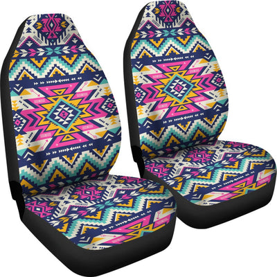 Aztec Pink Geometric Print Pattern Universal Fit Car Seat Covers