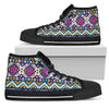 Aztec Pink Geometric Print Pattern Women High Top Shoes