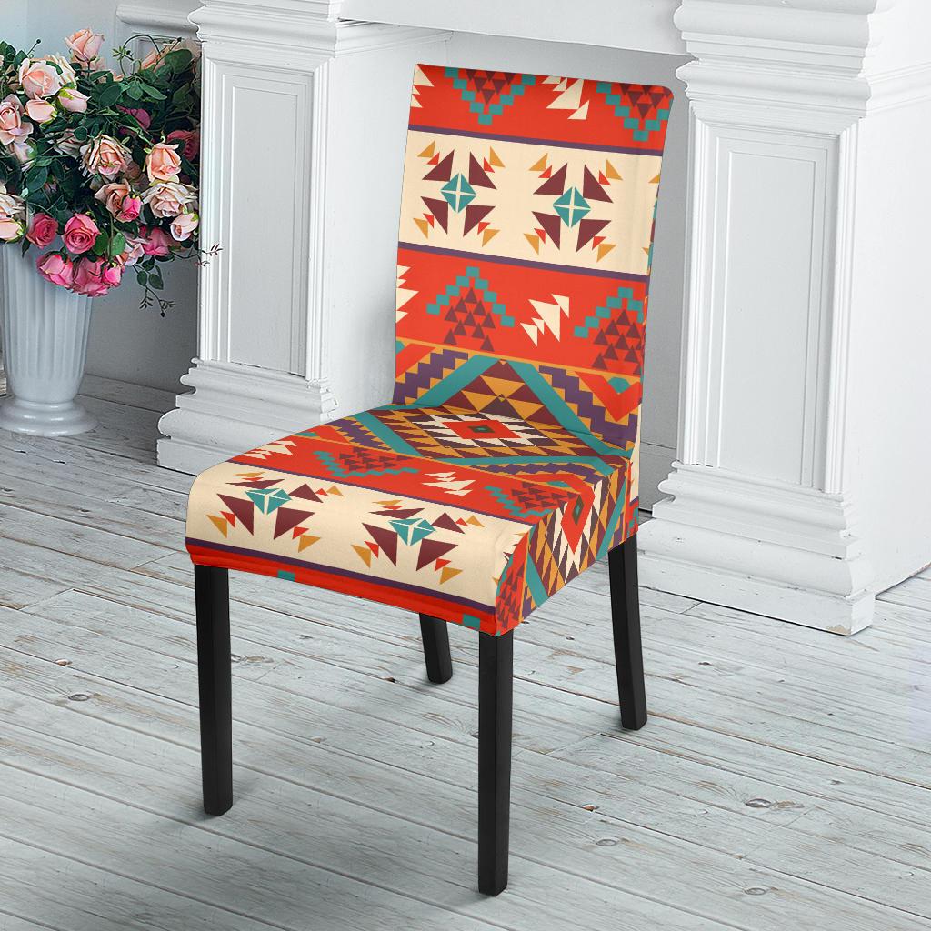 Aztec Red Print Pattern Dinning Chair Slipper-JTAMIGO.COM