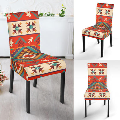 Aztec Red Print Pattern Dinning Chair Slipper-JTAMIGO.COM