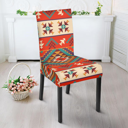 Aztec Red Print Pattern Dinning Chair Slipper-JTAMIGO.COM