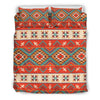 Aztec Red Print Pattern Duvet Cover Bedding Set