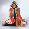 Aztec Red Print Pattern Hooded Blanket-JTAMIGO.COM