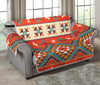 Aztec Red Print Pattern Loveseat Sofa Protector-JTAMIGO.COM