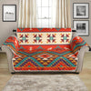 Aztec Red Print Pattern Loveseat Sofa Protector-JTAMIGO.COM