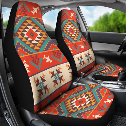 Aztec Red Print Pattern Universal Fit Car Seat Covers