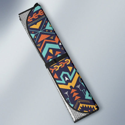 Aztec Style Print Pattern Car Sun Shade For Windshield