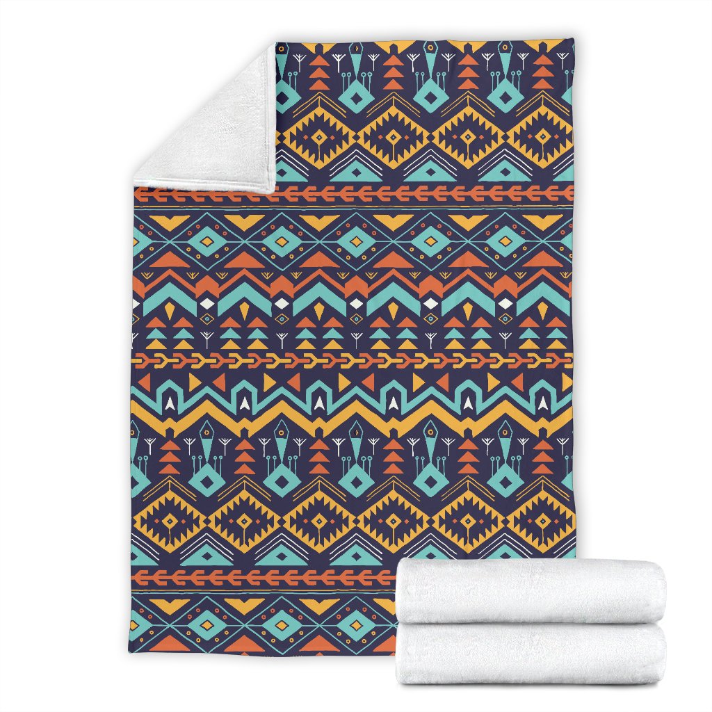 Aztec Style Print Pattern Fleece Blanket