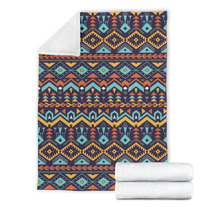 Aztec Style Print Pattern Fleece Blanket