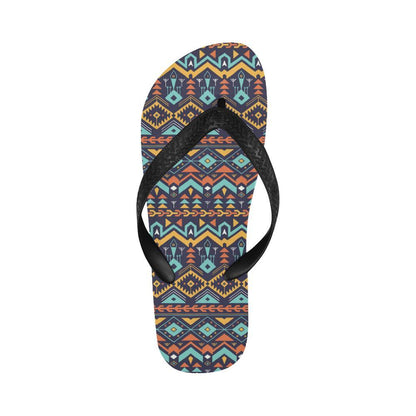 Aztec Style Print Pattern Flip Flops-JTAMIGO.COM