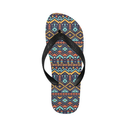 Aztec Style Print Pattern Flip Flops-JTAMIGO.COM