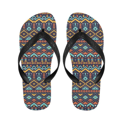 Aztec Style Print Pattern Flip Flops-JTAMIGO.COM